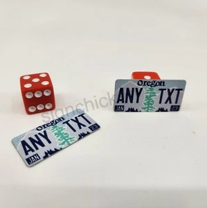 OREGON LICENSE PLATE SET FOR 1/10 SCALE RC CAR *CUSTOM TEXT* radio control car, - Picture 1 of 1