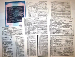 Butch Cassidy PHOTO + WILD BUNCH Gang 11 DEATH CERTIFICATE Historic Document Lot - Picture 1 of 2