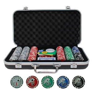 WE Games Complete Poker Set in Aluminum Case - 300 chips - Picture 1 of 6