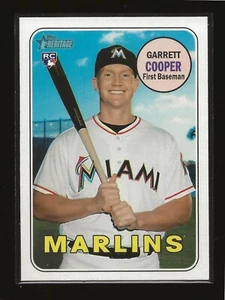 2018 Topps Heritage High Number Garrett Cooper Miami Marlins RC (#563) B - Picture 1 of 2