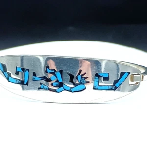 Vintage Taxco Mexico Native Kokopelli Sterlingsilber Türkis Inlay Armband - Bild 1 von 14