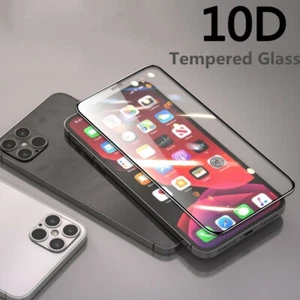 For iPhone 16 15 14 13 12 Pro Max 11 Curved Tempered Glass Screen Protector Film - Picture 1 of 14