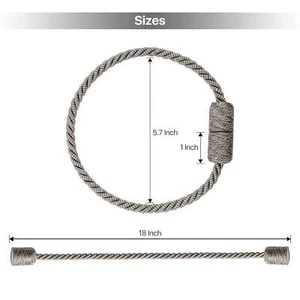 Mainstays 2-Pack Magnetic Curtain Ties 17.5 Inch,Fade Resistant - Picture 1 of 8