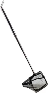Aquarium Tank Fish Net Extendable Long Handle Wastes Skimming Cleaning Tools 3" - Picture 1 of 4