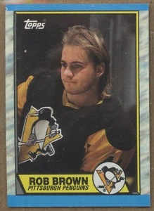 1989-90 Topps #193 Rob Brown Pittsburgh Penguins - Picture 1 of 2