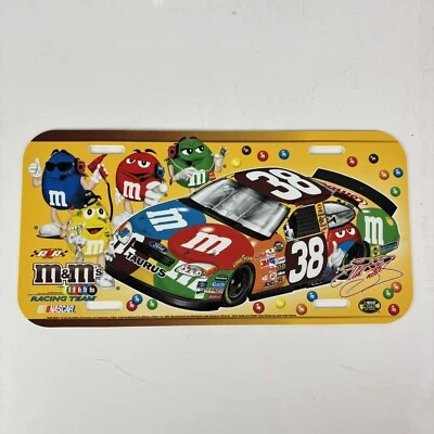 Placa de matrícula de plástico vintage NASCAR Wincraft #38 Elliott Sadler M&M's Foto 1 de 4