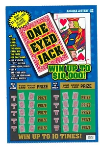 Arizona lottery vintage scratch ticket expired UNSCRATCHED mint ephemera Jack - Picture 1 of 2