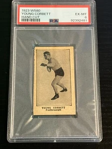 1923 Hand Cut W580 Young Corbett HOF PSA EX-MT 6 (Pop:2, höher:0) - Bild 1 von 2
