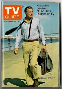 Jan 1975 TV GUIDE  David Jansen of 'HARRY O'   No Mailing Label - Picture 1 of 1