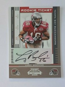 2005 Playoff Contenders Larry Brackins Tampa Bay Buccaneers Pearl River CC Auto