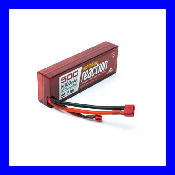 DYNAMITE REACTION HV 7.6V 5000MAH 2S 50C LIPO HARDCASE DEANS ULTRA DYNB3852D !! - Image 1 of 2