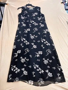 Amanda Mattews Damen-Maxikleid Größe 10 schwarz geblümt - Bild 1 von 11