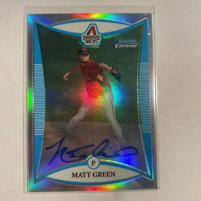 Matt Green 2008 Bowman Chrome Auto Refractor /500 BCP266 - Image 1 of 2