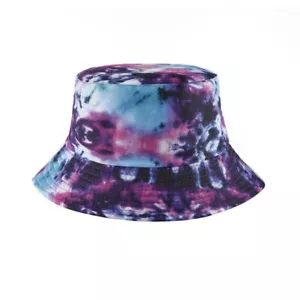Dyed Tie Print Starry Sky Bucket Hat Double-Side-Wear Unisex Cap Travel Beach... - Picture 1 of 5