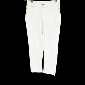 Denim & Co. Women's Coolmax All Season Petite Straight Leg Jeans White 4P Size - Picture 1 of 2