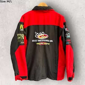 Gulf Western Oil Racing Jacket Size M/L - Picture 1 of 2