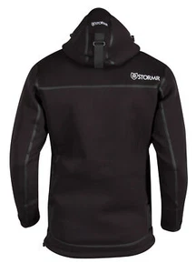 Stormr Mens Surf Top Black Neoprene Core Fleece Hooded Waterproof - Picture 1 of 3