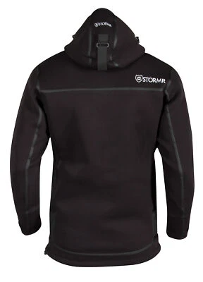 Top de surf Stormr para hombre negro núcleo de neopreno polar con capucha impermeable Foto 1 de 3