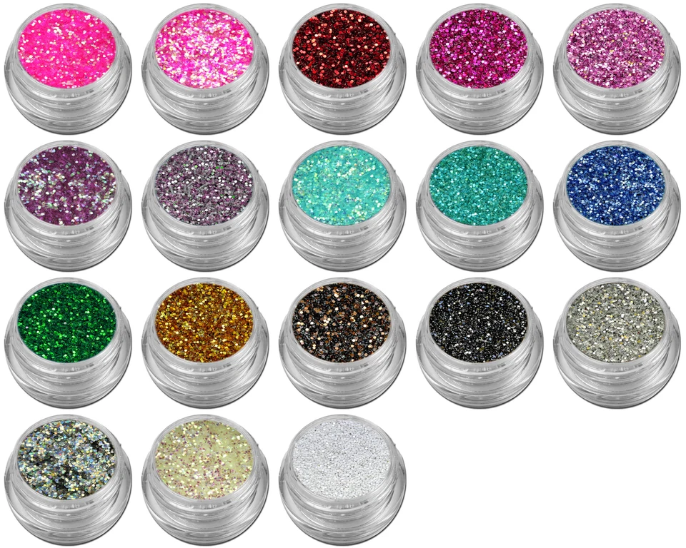 Hexagon Pailetten 1mm Nailart Art versch. Farben Pink Rosa Blau Grün Gelb #00130 - Bild 1 von 1