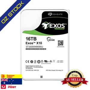 Seagate 16TB Exos X18 ST16000NM000J Enterprise HDD, 7200RPM, 3.5" SATA NAS - Picture 1 of 1
