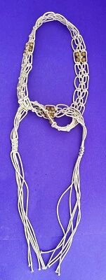 Винтажный натуральный макраме бисером богемное ремень продажи! - Изображение 1 из 4