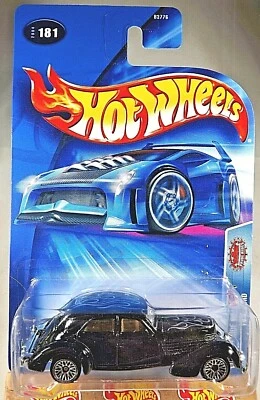 2004 Hot Wheels #181 Pride Rides 1936 ШНУР черный с хромированными кружевными спицами колеса - Изображение 1 из 4