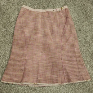 The Limited Skirt Women Size 4 Pink Soft Lightweight Tweed Flower Accent Y2K EUC - Picture 1 of 20