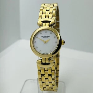 Raymond Weil Women's Watch Diamond Swiss Made Sapphire Crystal 18K Gold 5888 - Picture 1 of 8