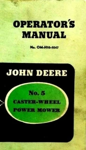 Operator's Manual John Deere No. 5 Caster-Wheel Power Mower w/ Envelope (G23E) - Picture 1 of 7