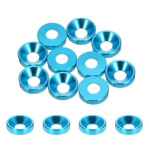 10pcs Rondelle Controforo M4, 10mm/0.39inch Lega di Alluminio per RC, Azzurro Chiaro - Foto 1 di 6