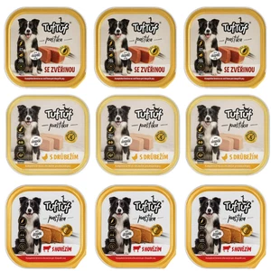 36 x 300g Pastete MIX Hundefutter Rind Huhn Wild Nassfutter Aluschale - Bild 1 von 6