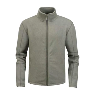 Neu Herren Fleecejacke durchgehender Reißverschluss Stehkragen leicht lässig weich warm Mäntel - Bild 1 von 16