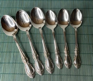 Oneida Community LOUISIANA 3 Teaspoons 3 Soup Spoons Flatware Stainless Lot 6 - Picture 1 of 9