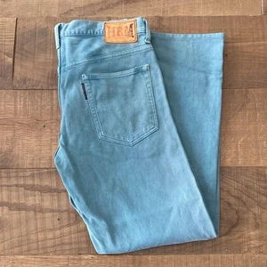 Pantalones de pana turquesa HRM Hollywood Lunch Market para hombre talla 32 usados - Imagen 1 de 10