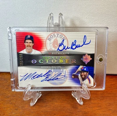 2005 Upper Deck Ultimate Bill BUCKNER Mookie WILSON Signs of October AUTO #/250 - Image 1 of 4