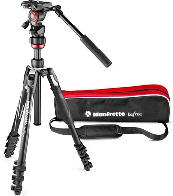 Manfrotto Befree Viaje, Peso Ligero, Sistema de Arrastre Fluido Profesional Negro  Foto 1 de 4