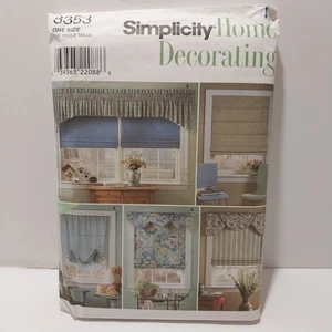 Simplicity Home Decor 8353 Roman Shade Valance Swag Window Uncut Vintage 1998 - Picture 1 of 12