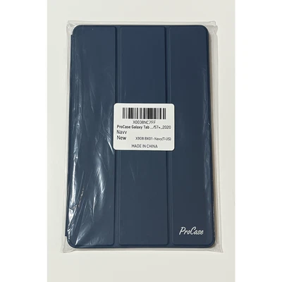ProCase Galaxy Tab S7+ / S7 FE Case – Navy Blue Folio Cover (X800-BX01) – New - Image 1 of 3