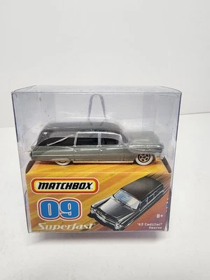 Matchbox 09 Superfast 63 Cadillac Hearse Silver Grey 2007 Mattel NEW  - Image 1 of 4