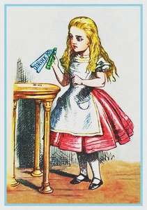 Alice From Alice in Wonderland by Sir John Tenniel Counted Cross Stitch Pattern - Picture 1 of 10
