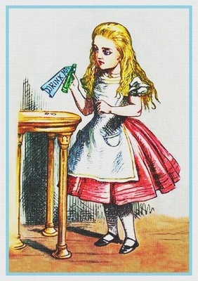 Alice From Alice in Wonderland by Sir John Tenniel Counted Cross Stitch Pattern - Image 1 of 4