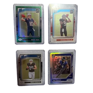 Panini Donruss Optic Football Drake Maye Say Flowers Brock Bowers Michael Penix - Bild 1 von 6