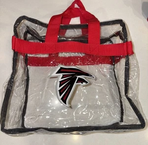 Atlanta Falcons CLEAR Bag Reusable Tote Purse Grocery Work Stadium Security - Picture 1 of 4