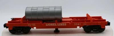 Lionel Lines 3361 Operating Log Car — O Gauge 3-Rail — Custom Barrel Load 1:48 - Image 1 of 4