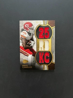 2015 Topps - #TTR-JCI Jamaal Charles Triple Game-Worn Patch /36 - Image 1 of 2