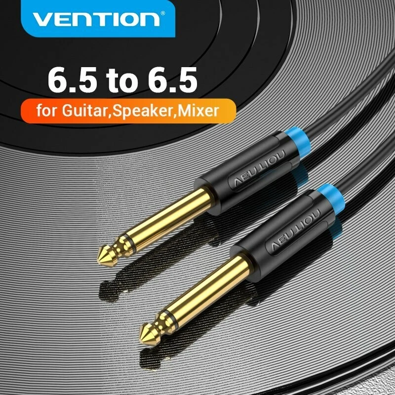 6.35mm GOLD Mono Jack to Plug 6.3mm Guitar Keyboard Amp Lead 1/4 Cable Electric - Image 1 of 4