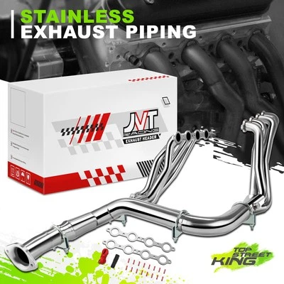 Colector de tubería de tubo largo pulido 4-1 y tubo en Y para Silverado Sierra EXT 99-06 Foto 1 de 4