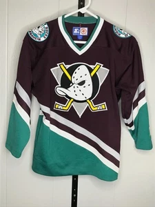 Vintage Starter Anaheim Mighty Ducks S/M Children NHL Western Conference 90s - Picture 1 of 6