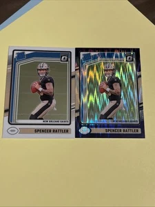 2024 Donruss Optic Purple Shock Spencer Rattler (1) + (1) Reg #289 (RC) - Bild 1 von 2