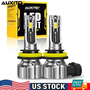 AUXITO H11 H8 Low Beam LED Headlight Bulb Conversion Kit White Bright 80000LM - Picture 1 of 12